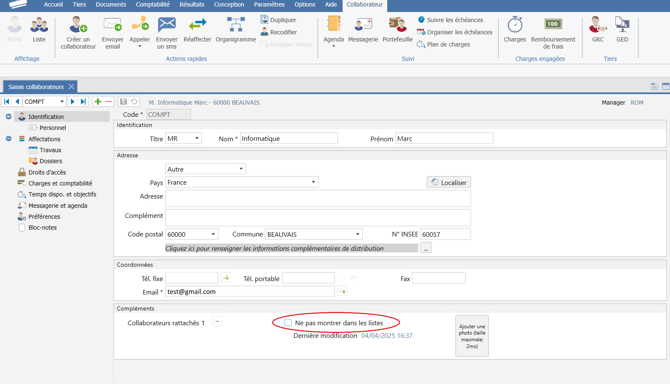 ne pas montrer dans les listes
