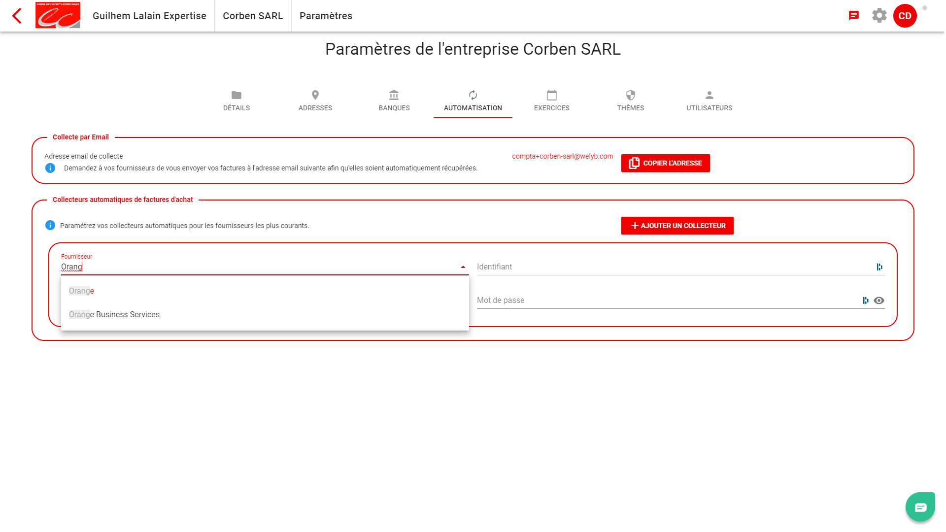 ajouter collecteur