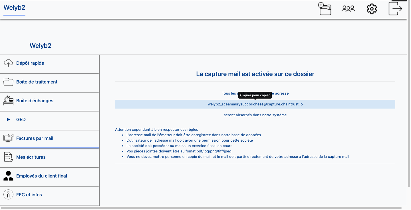 mail collecte chaintrust